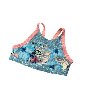 Girls Athleta Girl Removeable Pad Mixed Floral Print Sports Bra Size L/12